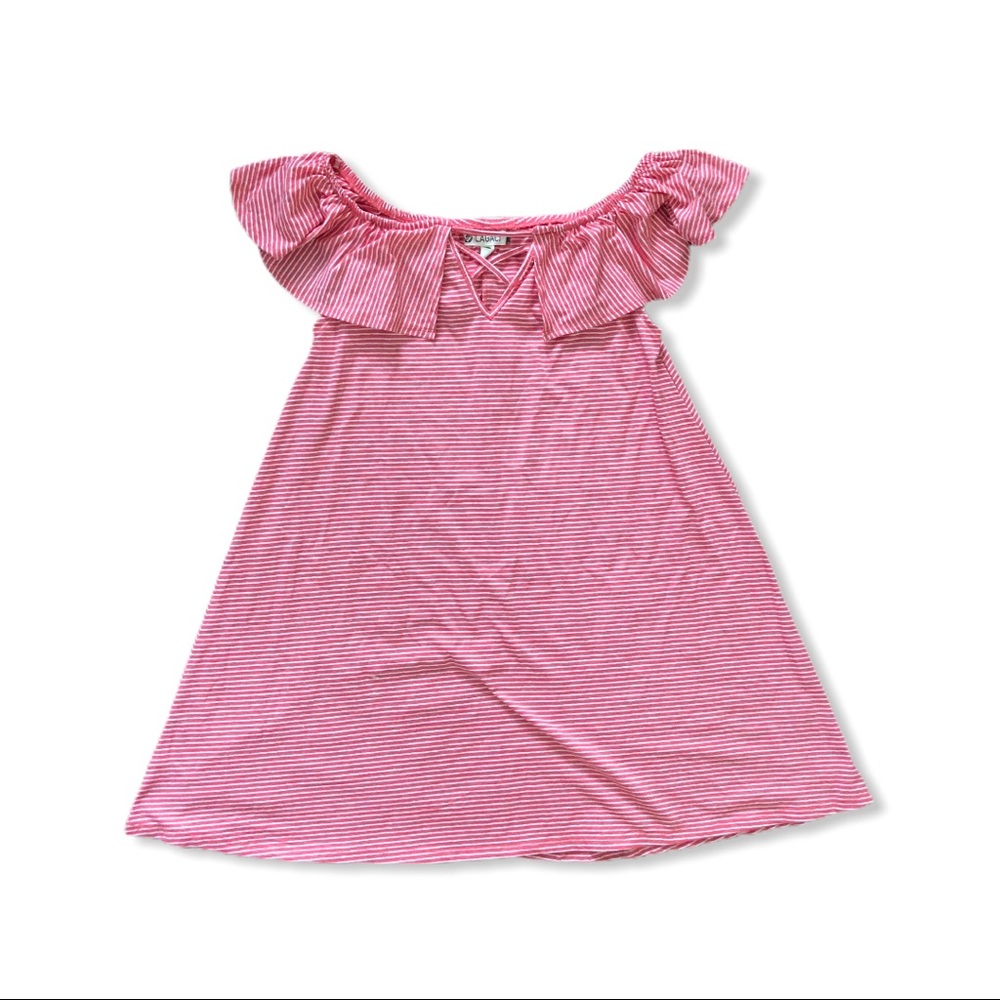 Lagaci | Beautiful Escape Ruffle Dress Red Large - Picture 7 of 7